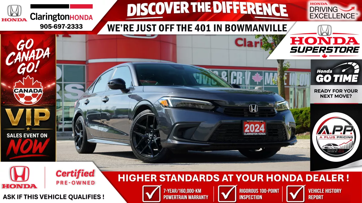 Gray (METEOROID GREY METALLIC) 2024 Honda Civic Sedan Front-Wheel Drive Continuously Variable Transmission