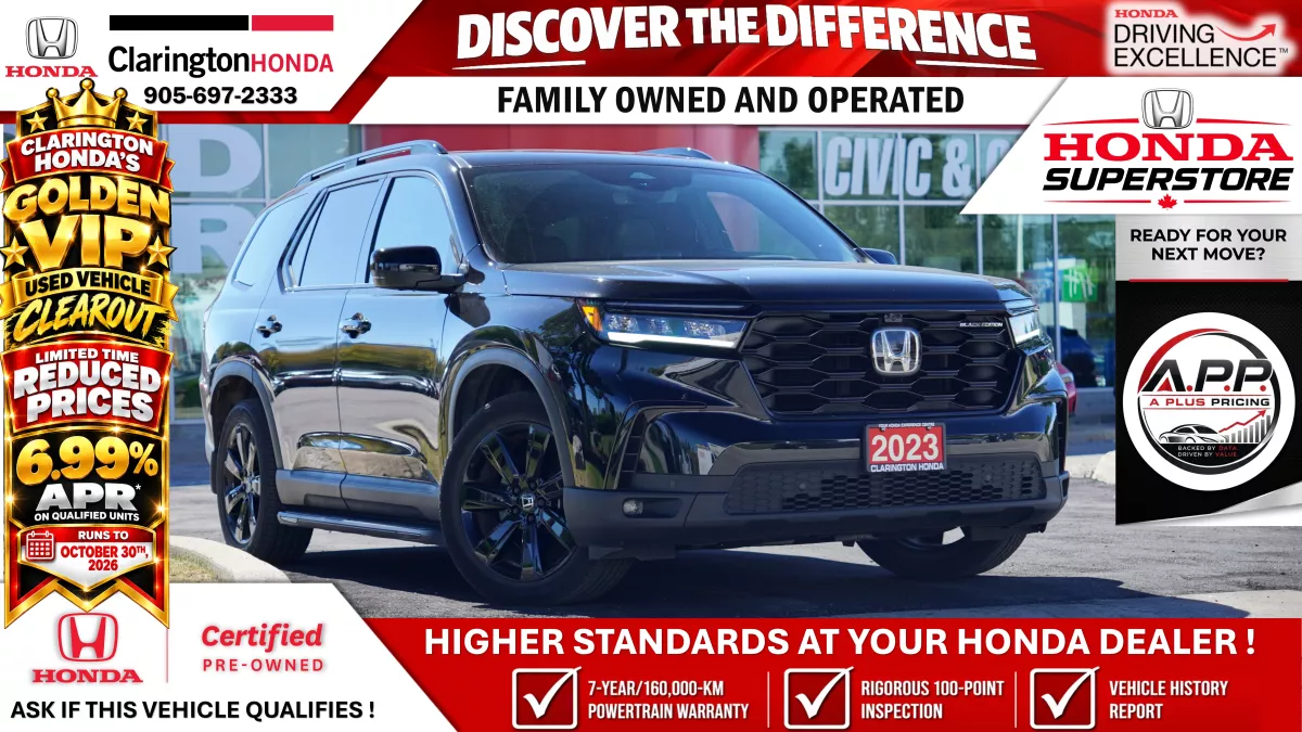 CRYSTAL BLACK PEARL 2023 Honda Pilot SUV / Crossover All-Wheel Drive Automatic