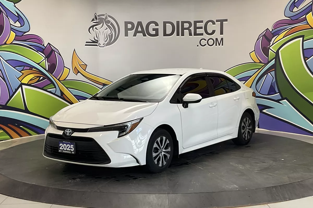 White 2025 Toyota Corolla Hybrid Sedan Front-Wheel Drive Continuously Variable Transmission
