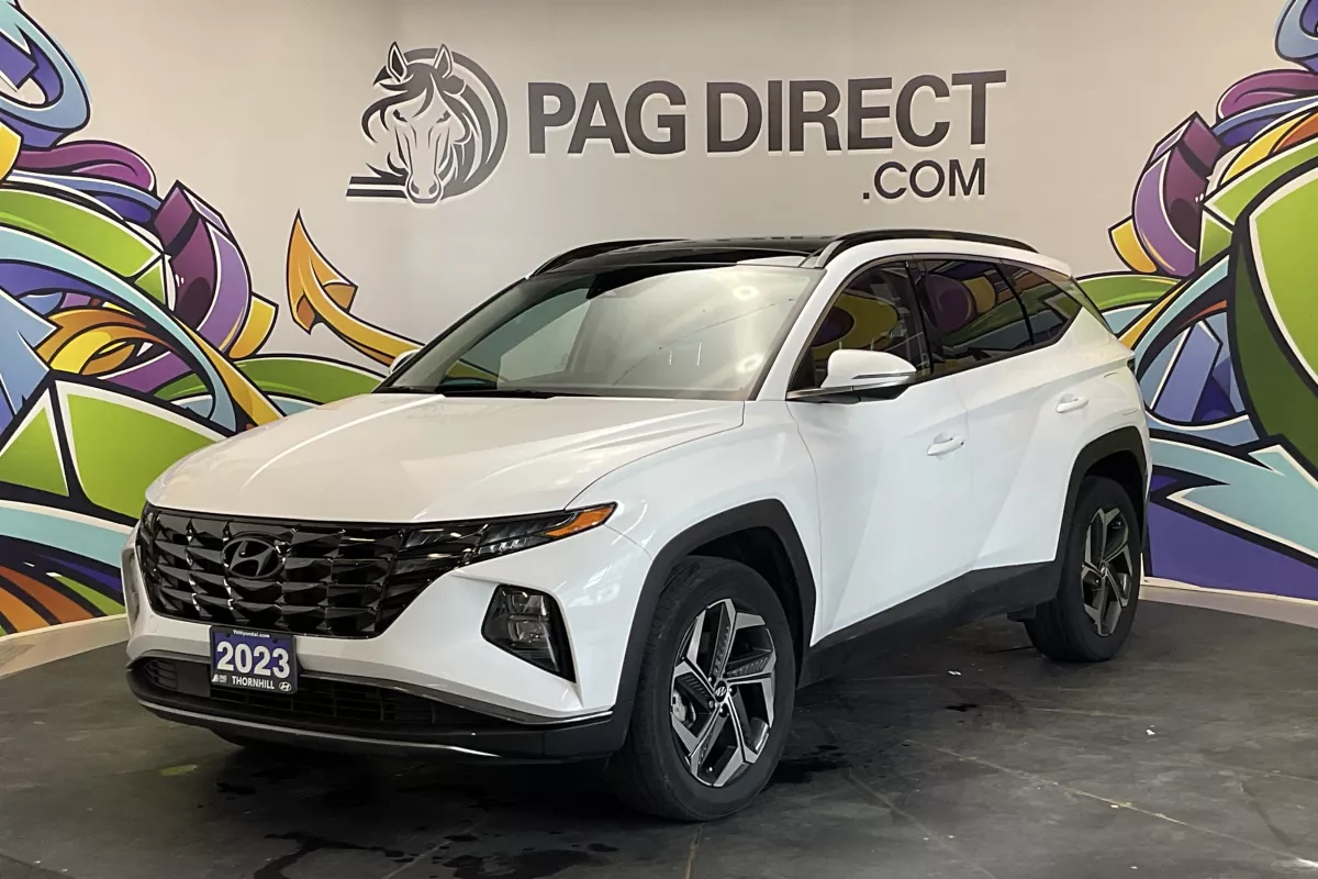 White 2023 Hyundai Tucson Hybrid Luxury AWD SUV / Crossover Automatic