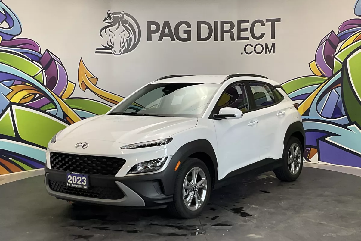 White 2023 Hyundai Kona Preferred FWD SUV / Crossover Continuously Variable Transmission