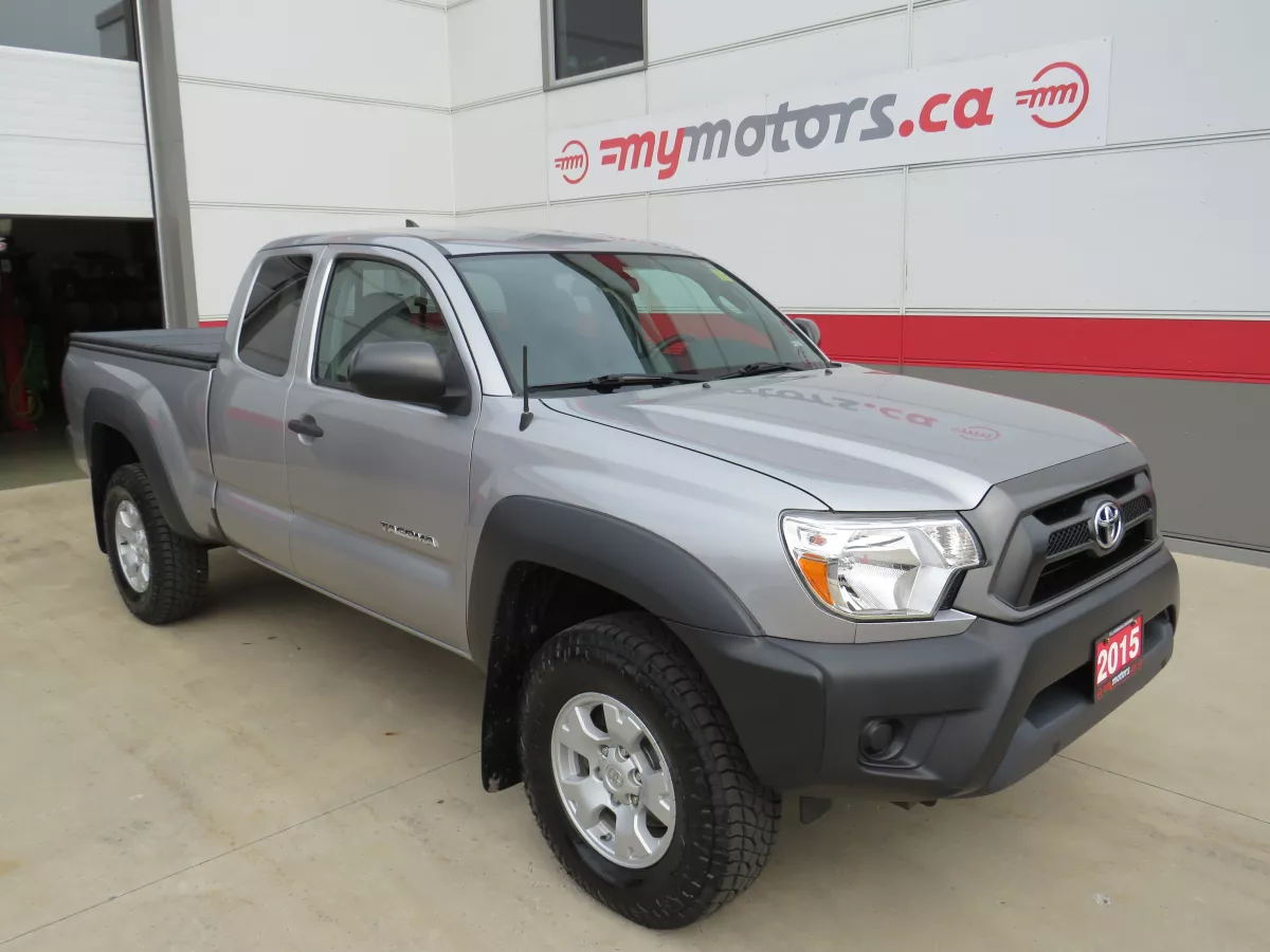 Silver 2015 Toyota Tacoma Pickup Truck Four-Wheel Drive Automatic
